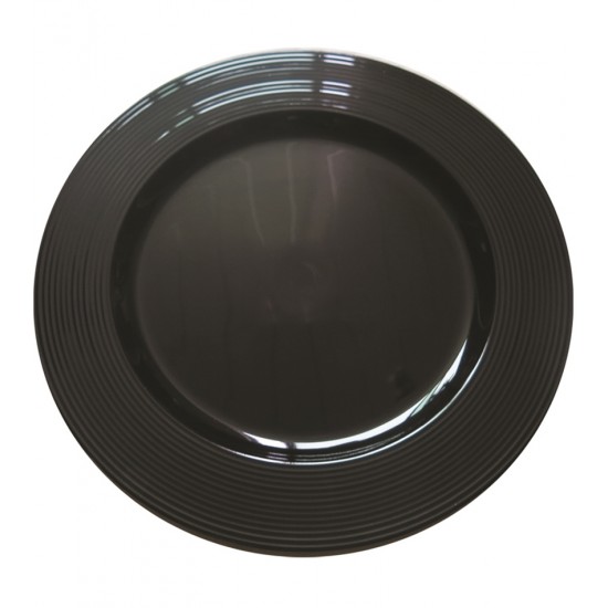 Sousplat 33cm Listras Preto